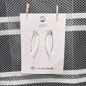 LOFT Sleek Silver Drop Earrings